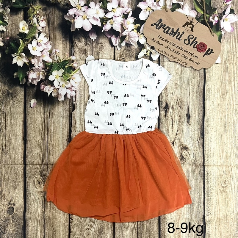 Đầm voan thun bé gái size nhí
