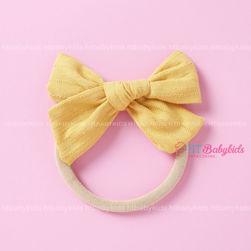 Turban, Băng đô Nơ Mềm Co Giãn Cho Bé Gái