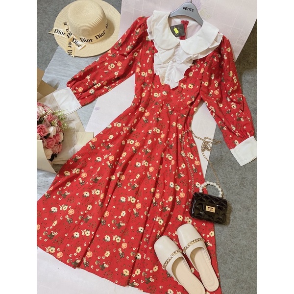 VÁY HOA NHÍ VINTAGE-SIÊU DỄ THƯƠNG, VẢI MỀM MỊN