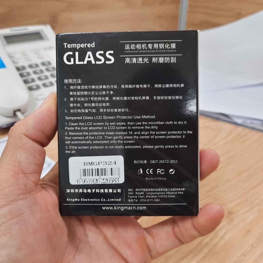 Bộ miếng dán cường lực gopro 8 hãng Kingma bảo vệ ống kính máy quay hành động GoPro Hero 8