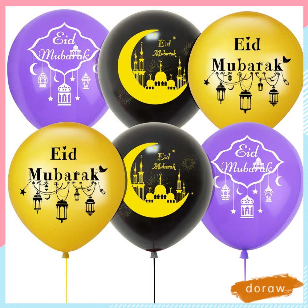Bong bóng cao su nhiều màu sắc lấp lánh trang trí đám cưới/ lễ hội hồi giáo/ Ramadan/ Eid