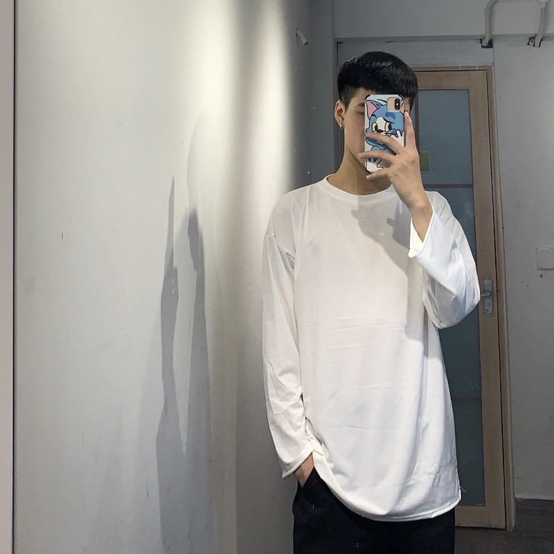 áo longtee trơn thun cotton nam nữa-Meo4.store( ảnh thật sau) | BigBuy360 - bigbuy360.vn