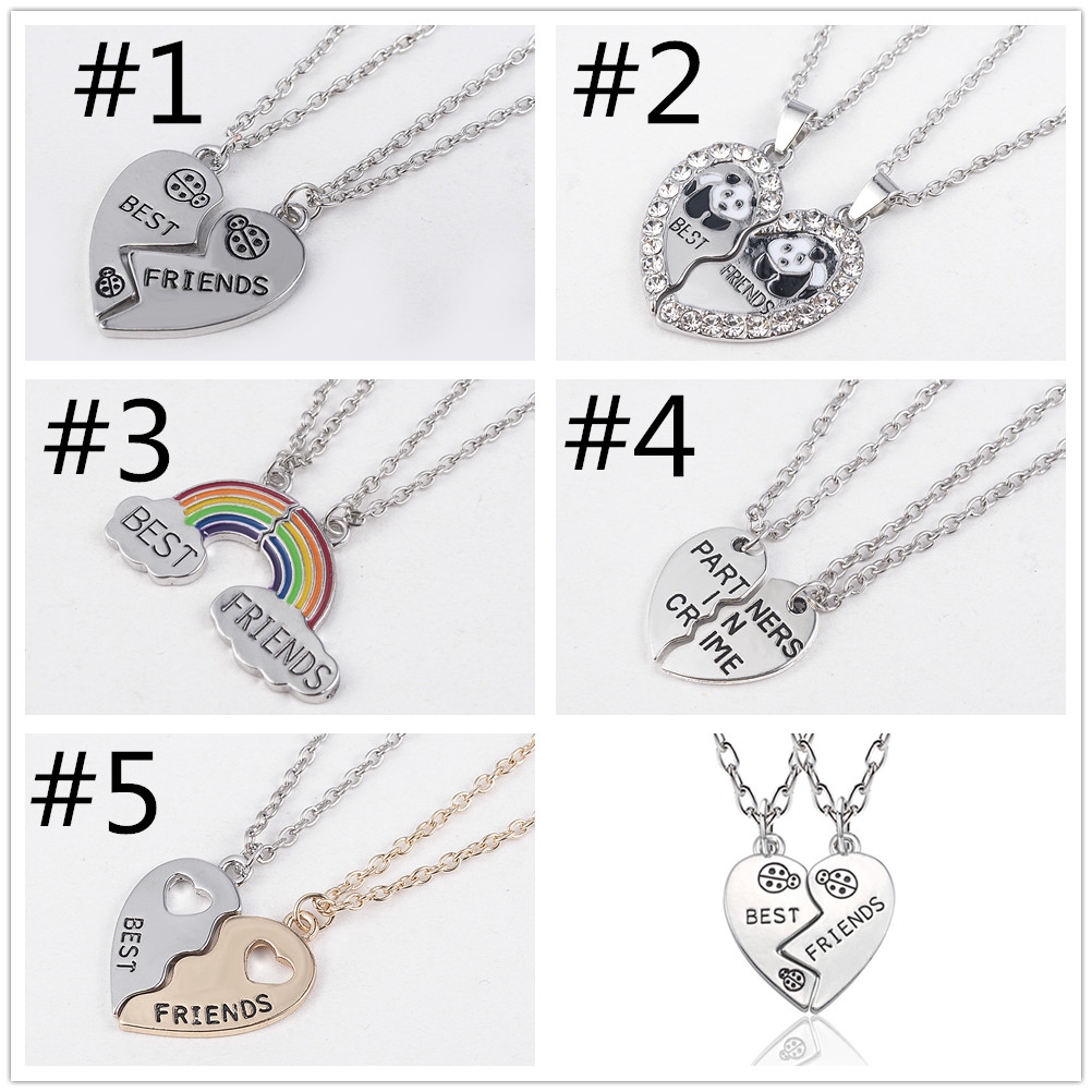 Bộ 2 dây chuyền đôi hình trái tim nhiều phong cách thời trang dành cho các cặp đôi