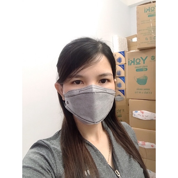 Khẩu trang 4D YOKI kháng khuẩn 1 hộp 10 cái