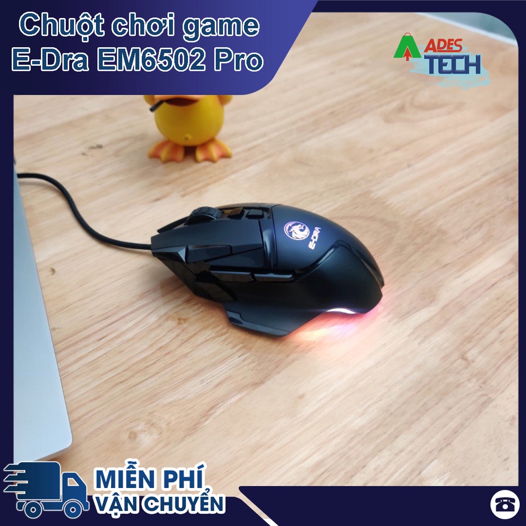 Chuột Gaming Có Dây EDRA EM6502 , EM6502 PRO  RGB LED, Chính Hãng - BH 2 Năm