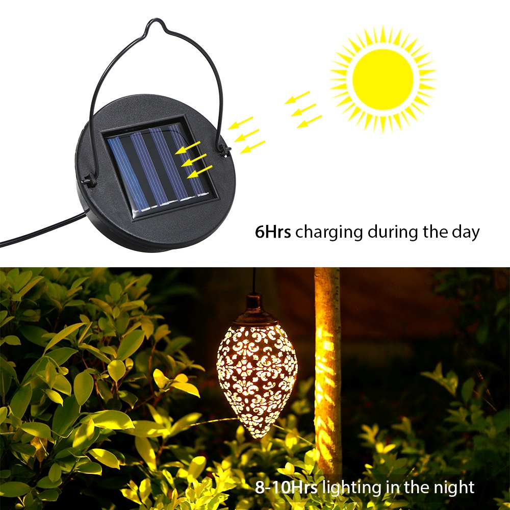 Dây Đèn LED Treo Trang Trí Sân Vườn Sử Dụng Năng Lượng Mặt Trời