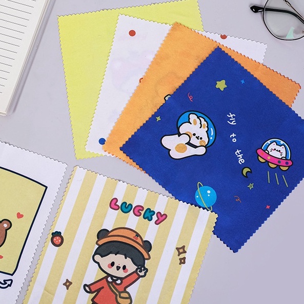 <Video Review> Khăn Lau Mắt Kính Lau Điện Thoại Đa Năng Hình Gấu Hoạt Hình Dễ Thương Phong Cách Hàn Quốc Chùi Khô D021