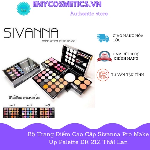 Bộ trang điểm cao cấp SIVANNA PRO MAKE UP PALETTE DK 212