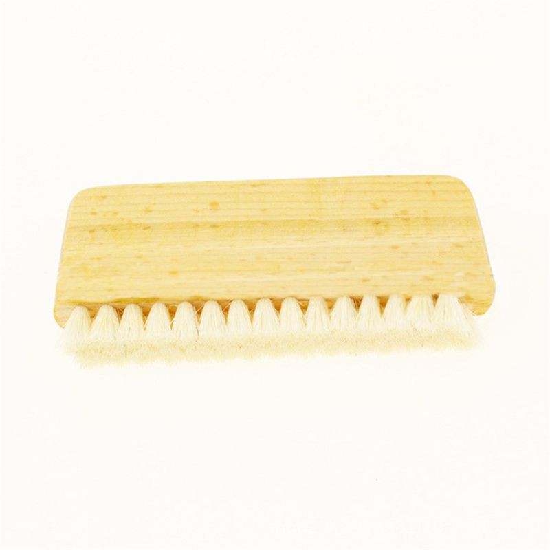 Nama* LP Vinyl Record Cleaning Brush Anti-static Goat Hair Wood Handle Brush Cleaner