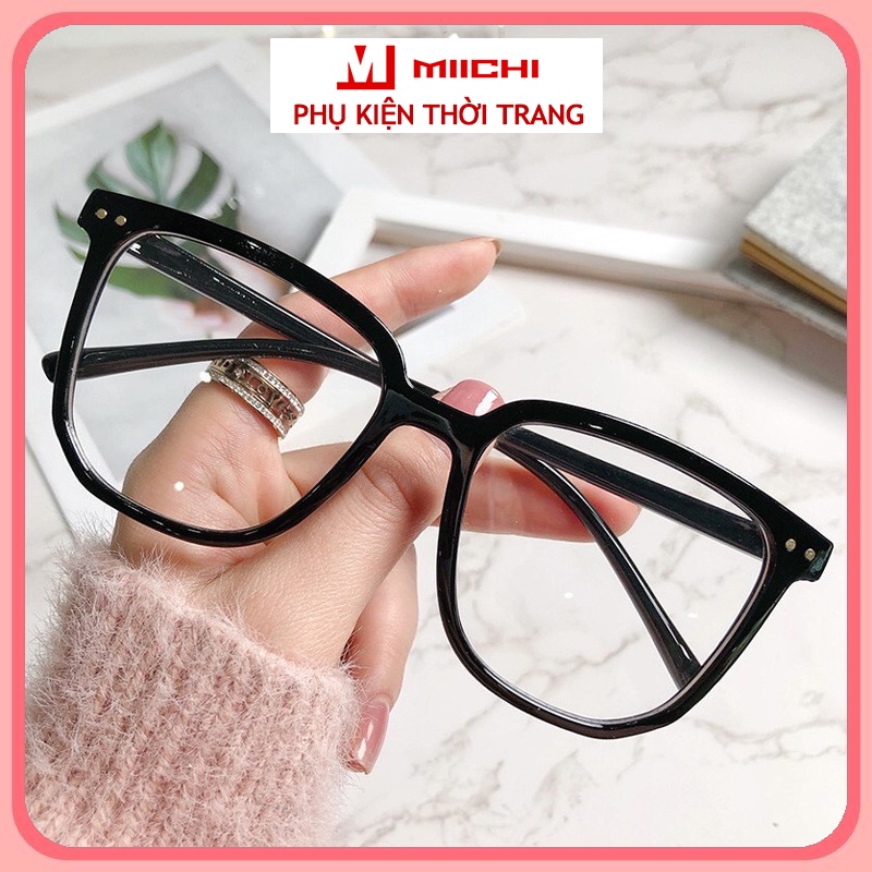 Kính cận thời trang nam nữ mắt vuông lớn cá tính trẻ trung chống tia UV và khói bụi dễ đeo phối đồ đẹp rẻ Bfashion 072