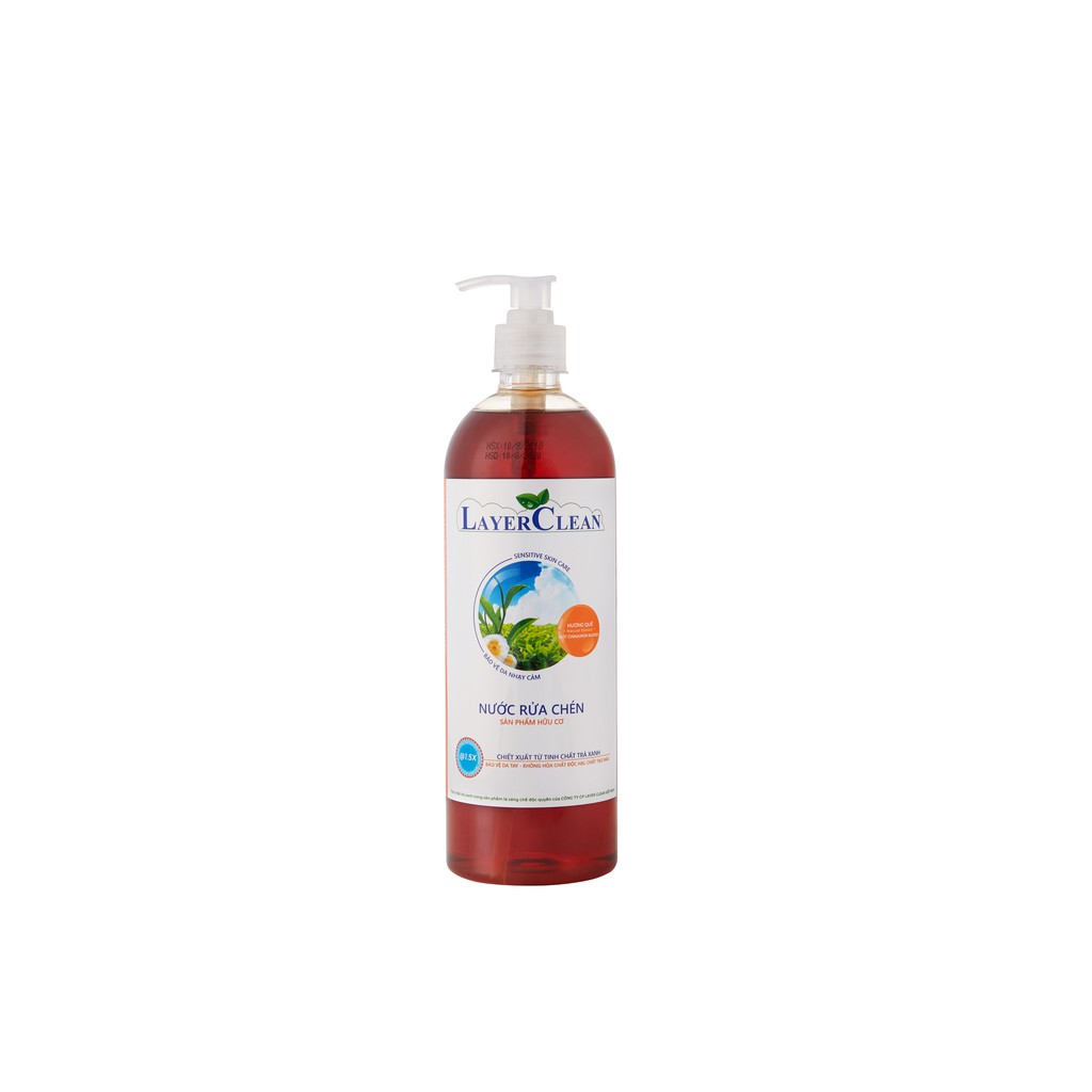 Nước rửa chén Layerclean 800ml - hương quế