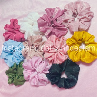 SCRUNCHIES Cột tóc voan lụa tơ óng ánh size siêu to
