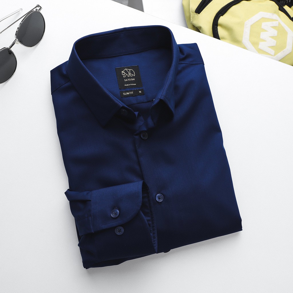 |Hẻm Store| Sơ mi nam Satoshi SASM50 chất liệu cotton tay dài 4 màu form slimfit phong cách trẻ trung dễ phối đồ