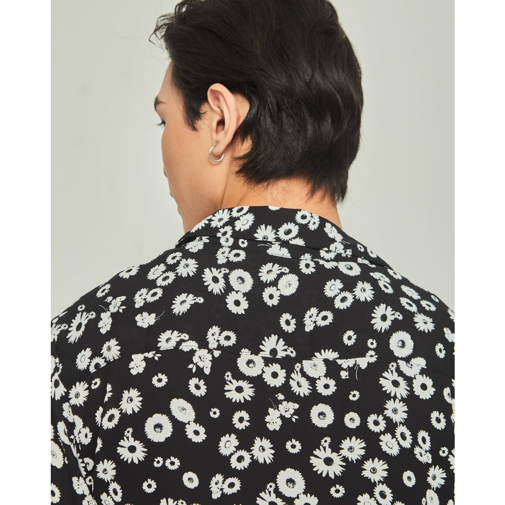 Áo sơ mi ngắn tay nam họa tiết mềm mịn HIGHWAY MENSWEAR Delilah Cuban Shirt