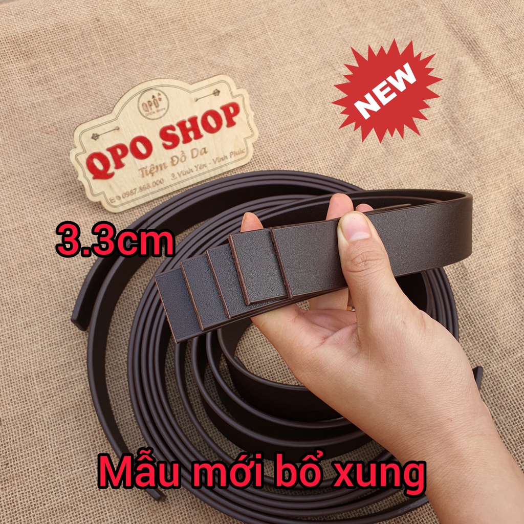 Dây Lưng Da Nam, Da Bò Thật Loại Tốt Dùng Cho Khóa Lăn Bảo Hành 12 Tháng