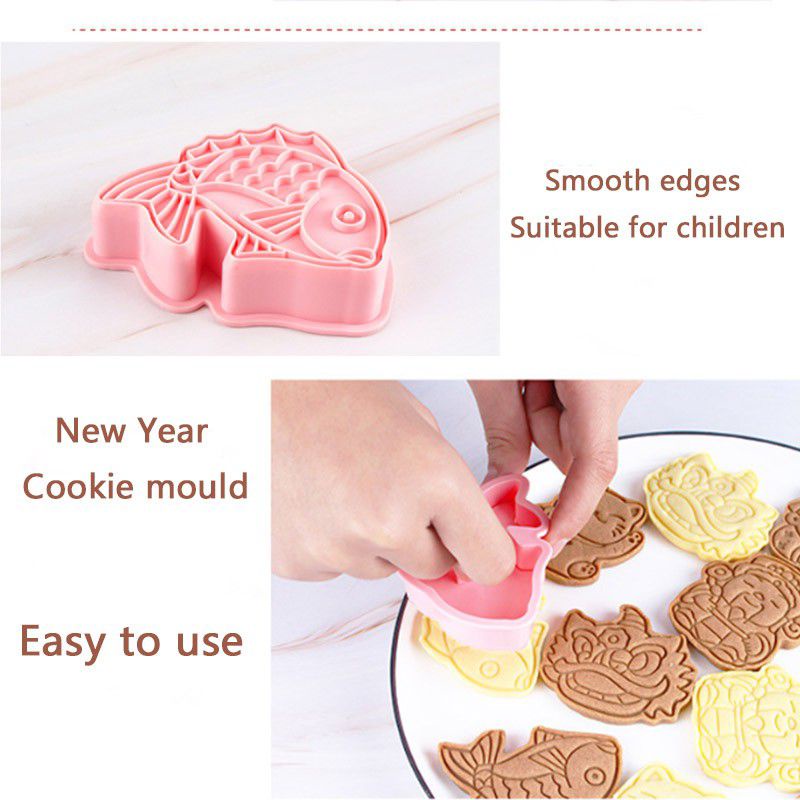 Khuôn cắt bánh quy, khuôn nhấn cookies 3D Mèo Thần Tài/Động vật/Sinh vật biển/ Ngựa pony /Thỏ.