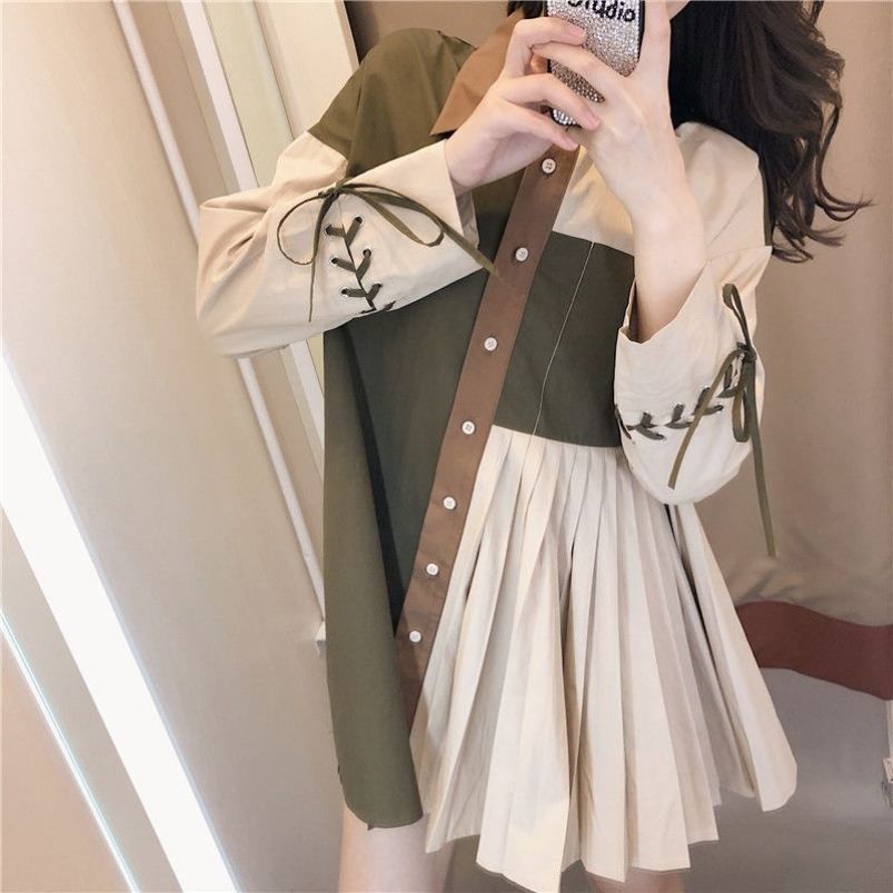 Áo Sơ Mi Nữ Dài Tay Cổ Bẻ Thời Trang Hàn