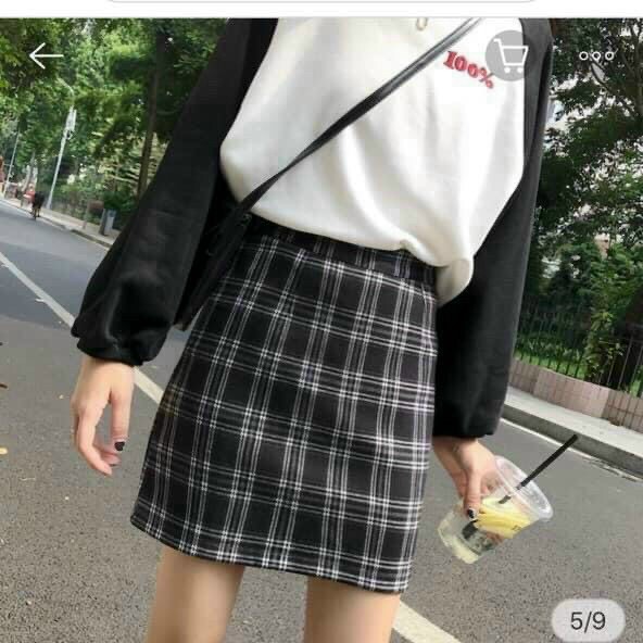 [ Mã FAMAYWA giảm 10K đơn 50K] Chân váy chữ A kẻ sọc caro đơn giản thời trang hot hit 2021 chất vải mềm mịn | BigBuy360 - bigbuy360.vn