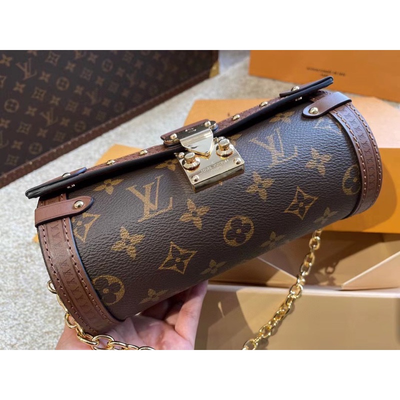 Túi đeo chéo nữ dáng trống thương hiệu Louis Vuitton LV cao cấp