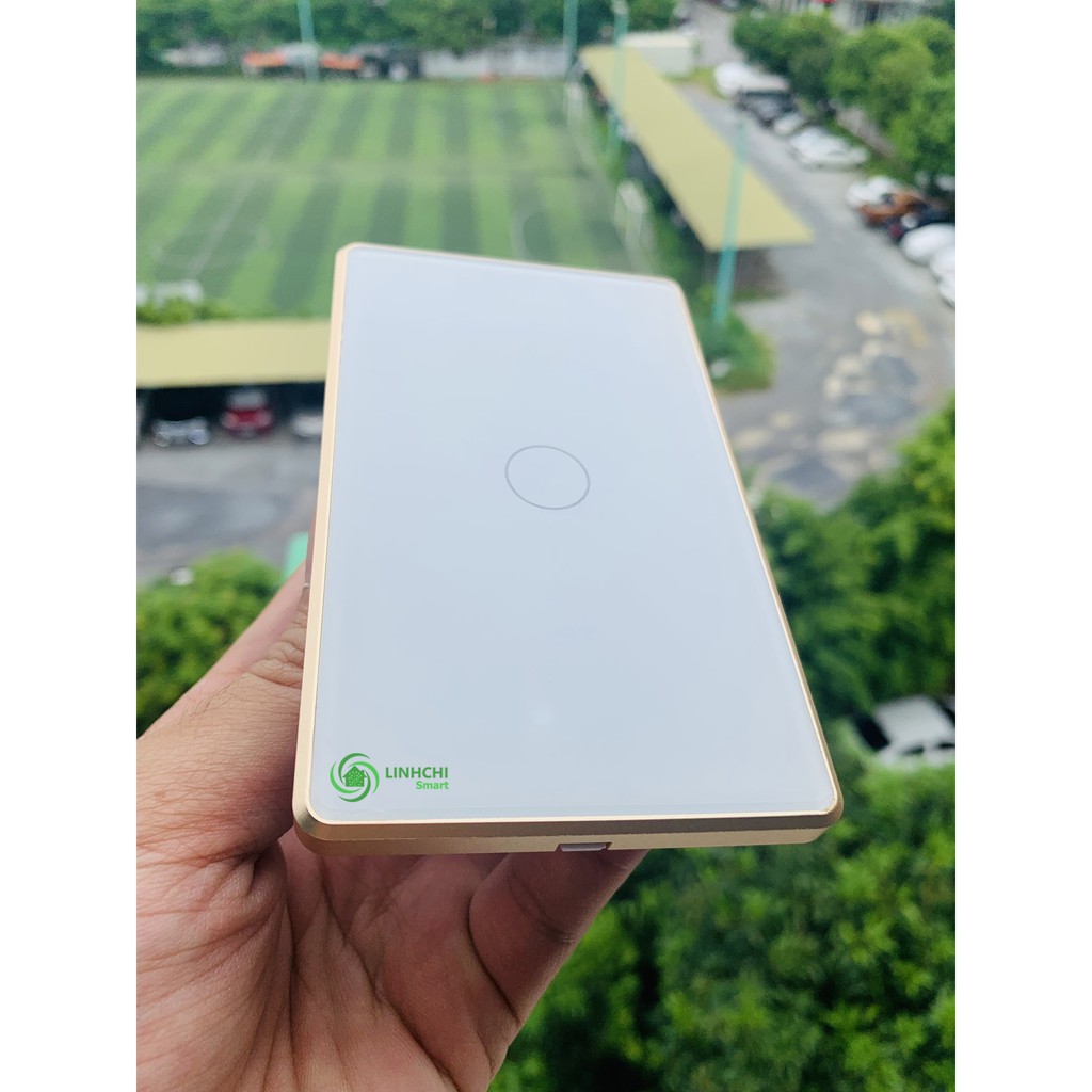 Công Tắc Chữ Nhật 1 Nút Ấn TUYA ZIGBEE 3.0 Điều Khiển Từ Xa Viền Hợp Kim Nguyên Khối