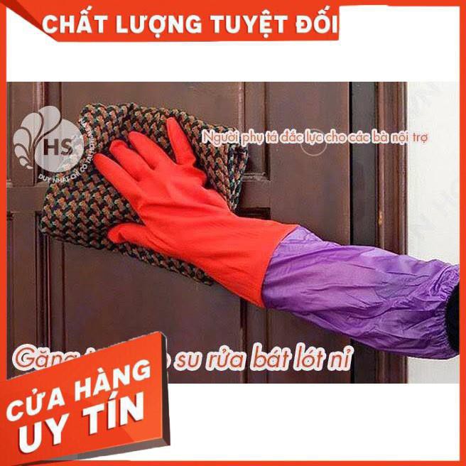 [XẢ KHO+FREE SHIP] Găng tay cao su rửa bát có lót nỷ