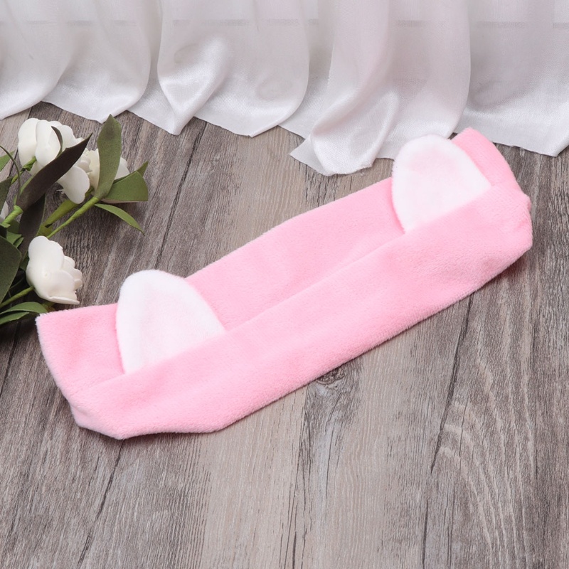 Băng Đô Rửa Mặt/Trang Điểm Co Giãn Hình Tai Mèo Dễ Thương Cho Nữ