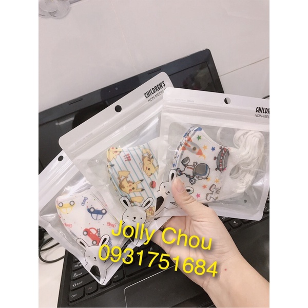 (giá sỉ) set 10 chiếc khẩu trang cho bé 0-3y