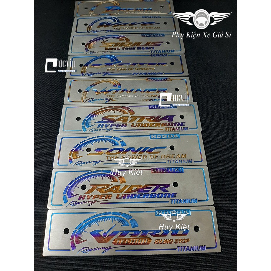 (3500) - Bảng Tên Titan Xe Vario,Raider,Satria,Sonic,Sirius,Winner,Exciter,Wave,Dream,MX King,Luvias...