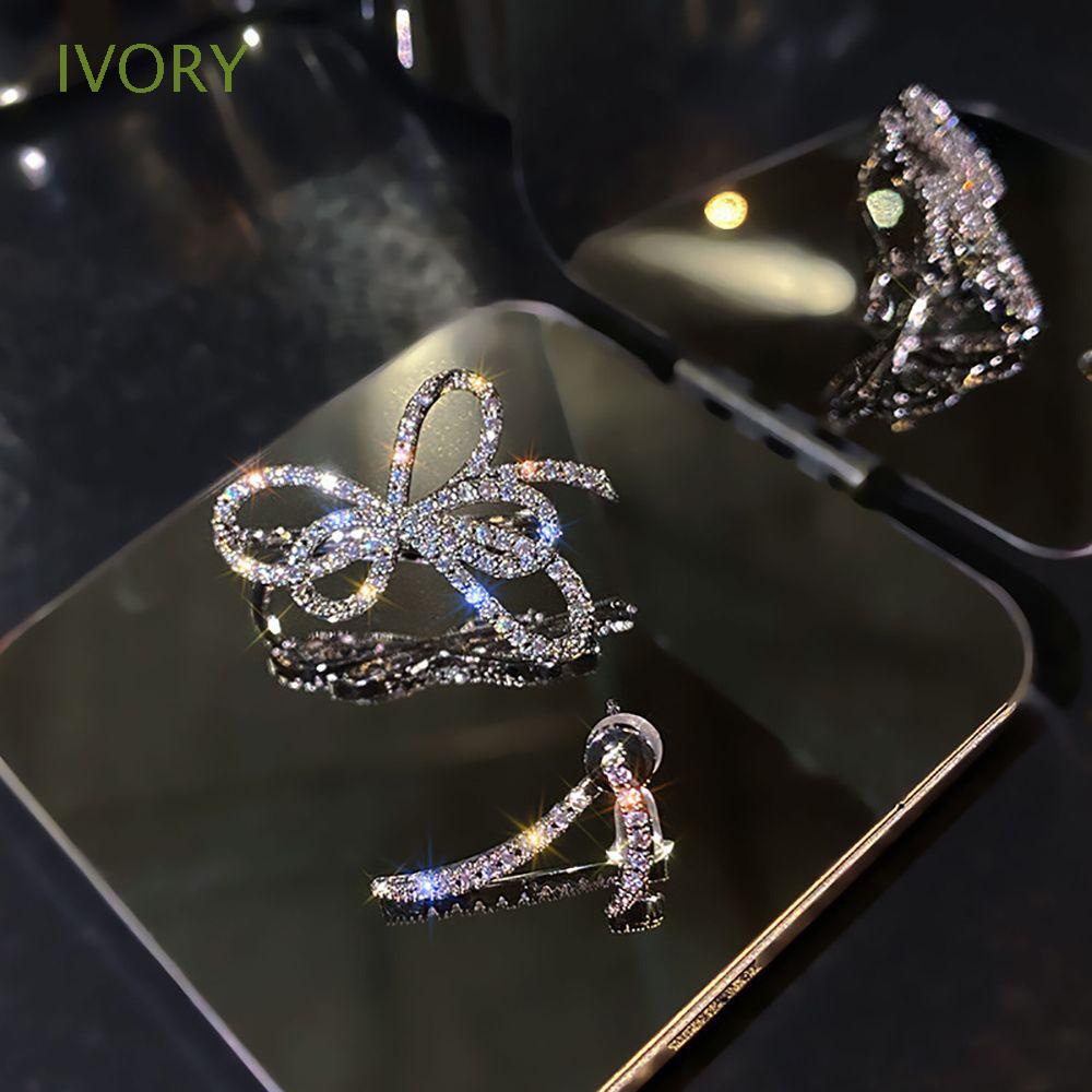 Khuyên kẹp vành tai bằng hợp kim hình nơ phong cách Hàn Quốc sang trọng cho nữ