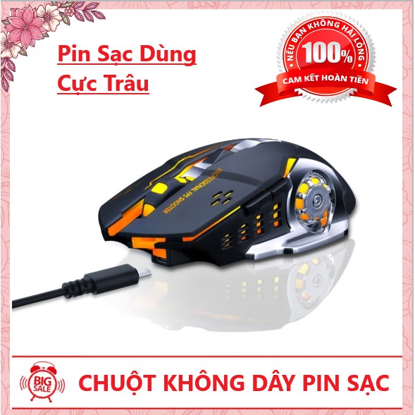 SIÊU PHẨM - Chuột Không Dây X8 LED RGB AUTO Cực Đẹp, Pin Sạc Dùng Cực Trâu