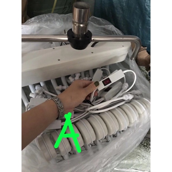 Máy xoăn treo tường trắng hàng đẹp 40 dây 40 trục 220v