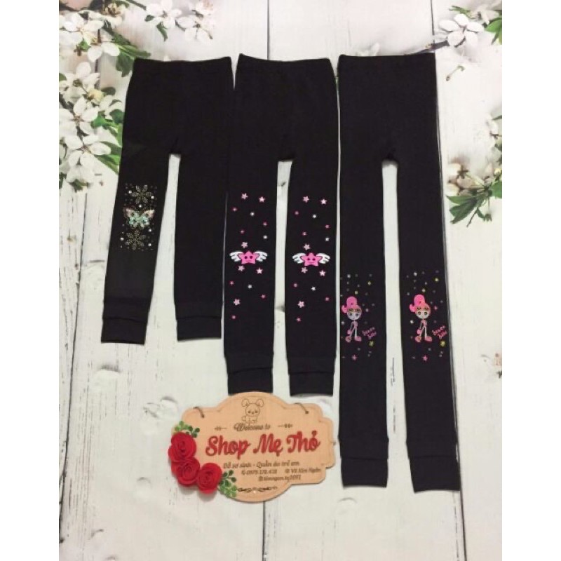 Quần legging lót lông siêu ấm cho bé