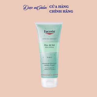 ✅ gel tẩy tế bào chết eucerin proacne solution scrub 100ml cho da dầu mụn