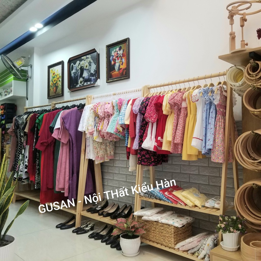 Giá Treo Quần Áo 2 tầng thông minh chữ A size M bằng gỗ GUSAN không gắn tường phù hợp shop thời trang phong cách Hàn Quố | BigBuy360 - bigbuy360.vn