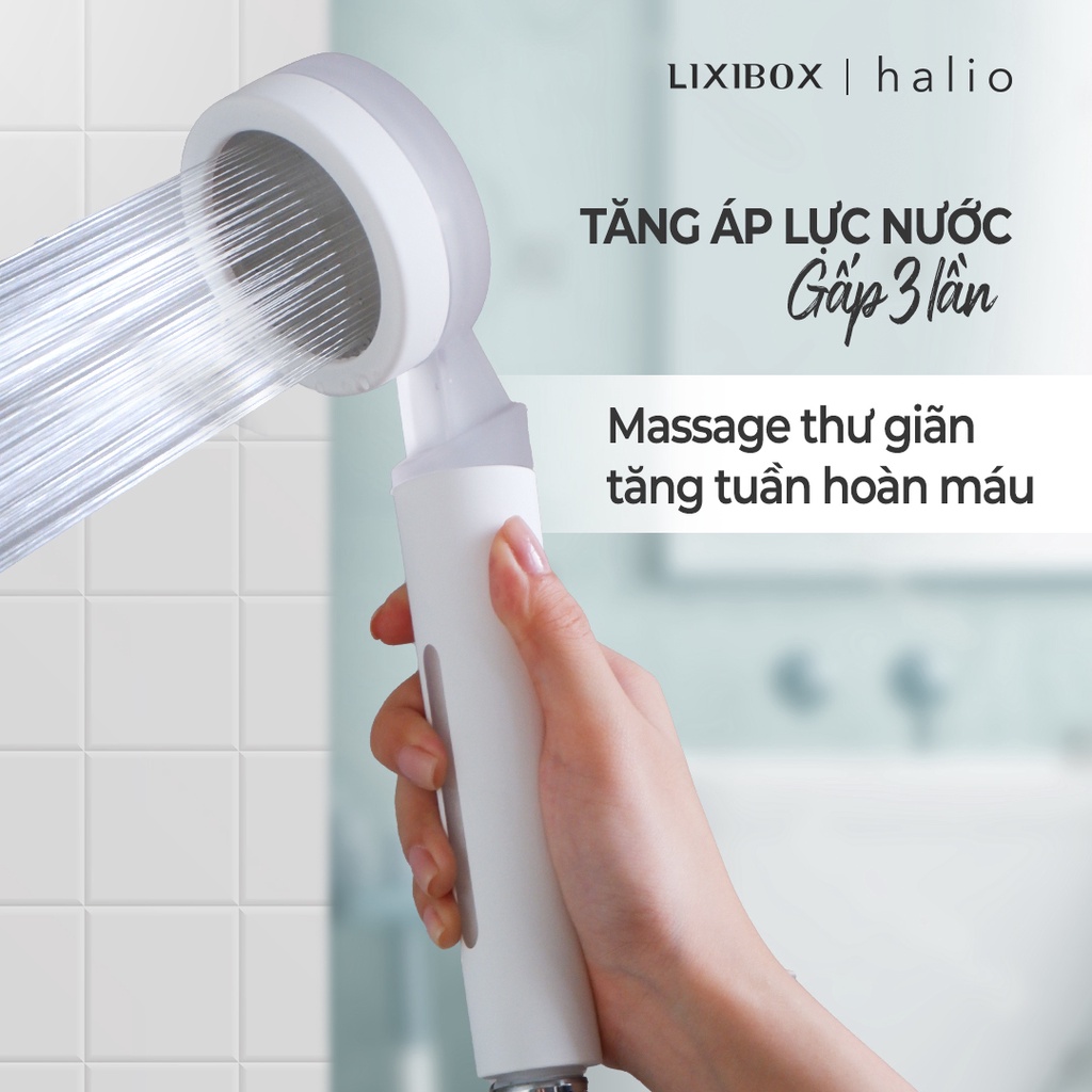 Bộ Vòi Sen Tắm Tăng Áp Khử Clo Và Kim Loại Nặng Làm Đẹp Da Halio Beautifying Shower
