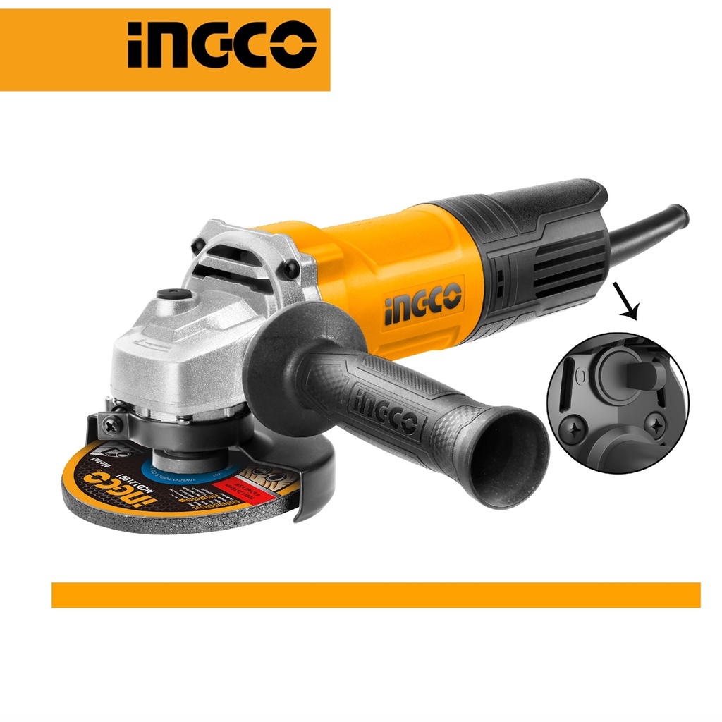 Máy mài góc cắt sắt cầm tay 750W công tắt đuôi INGCO AG750282