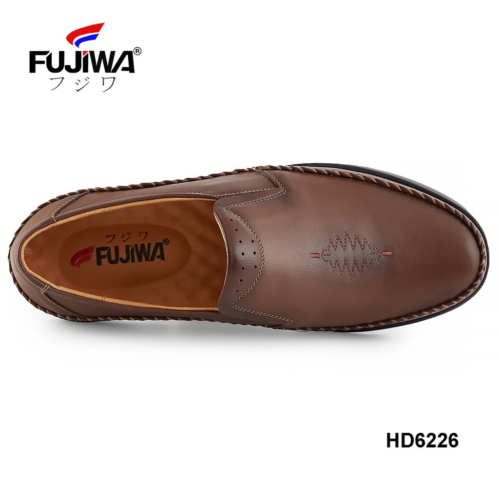 Giày Lười Nam Da Bò FUJIWA - HD6226. Da Bò Thật Cao Cấp, Đế Cao Su. Form Giày Chuẩn Size. Size:  38, 39, 40, 41, 42, 43