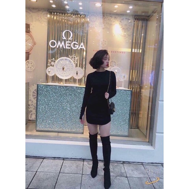 Đầm nữ ❄ FREESHIP ❄ Váy body tay dài vạt bầu thời trang XIXO mã DAM0010