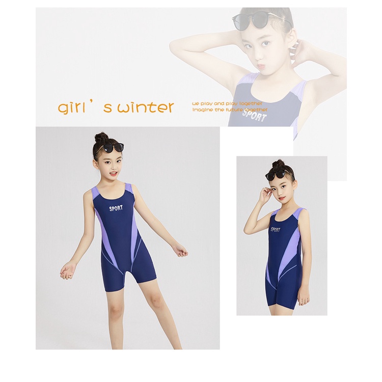 Bộ Đồ Bơi Một Mảnh Thể Thao Chuyên Nghiệp Cho Bé Gái