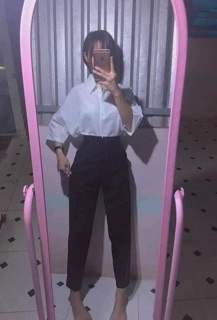 Áo Sơ Mi Trắng Đi Học Unisex( ảnh thật)