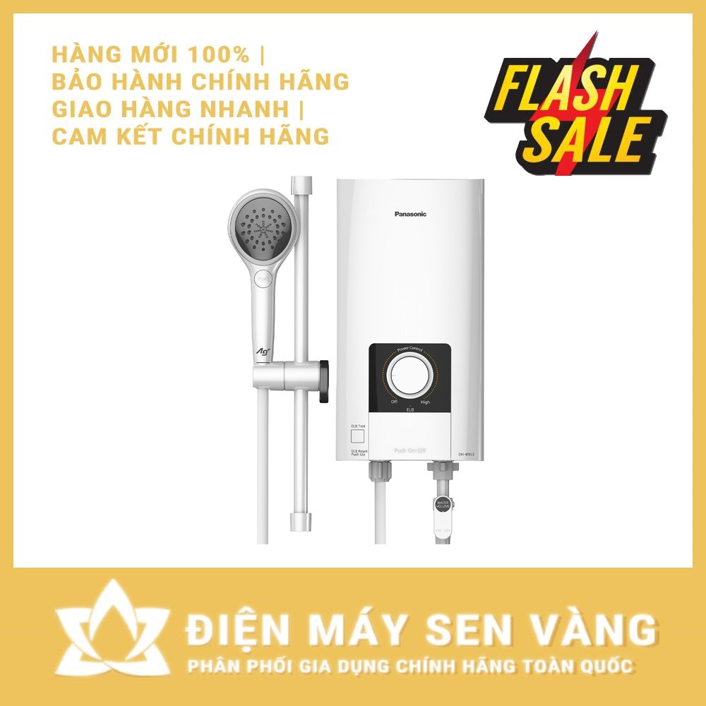 [CHÍNH HÃNG] Máy nước nóng trực tiếp không bơm Panasonic DH-4NS3VW 4500W- Made in Malaysia - KHÔNG LẮP ĐẶT (MÀU TRẮNG)