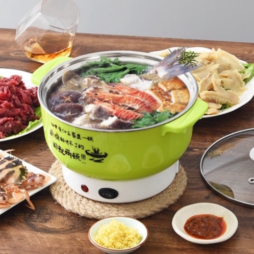 Nồi điện 1.8L 400 đến 800W Thép không gỉ Thành bên trong 2 chế độ Bảo vệ quá nhiệt Boron069