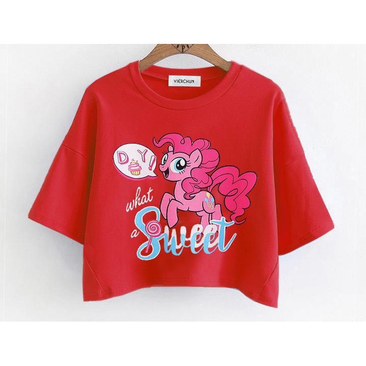 ÁO THUN CROPTOP PONY BÉ GÁI CỰC XINH CHO BÉ 10-40KG