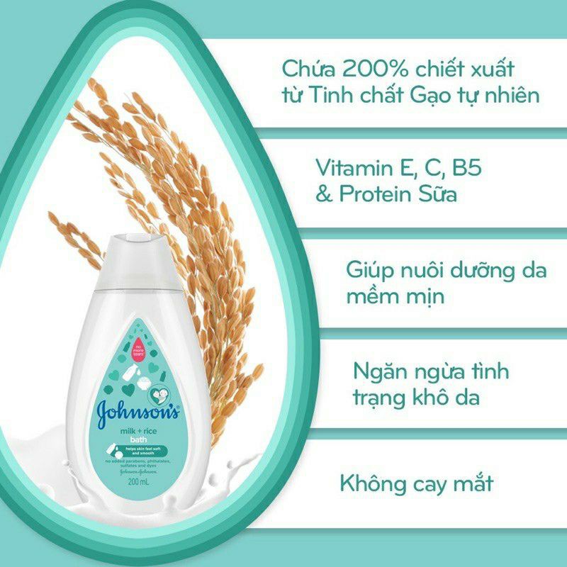 Sữa tắm / Dầu gội Johnson's Baby 100 - 200ml