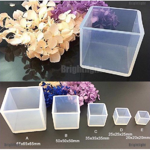 Khuôn silicone đúc resin khối vuông 5cm