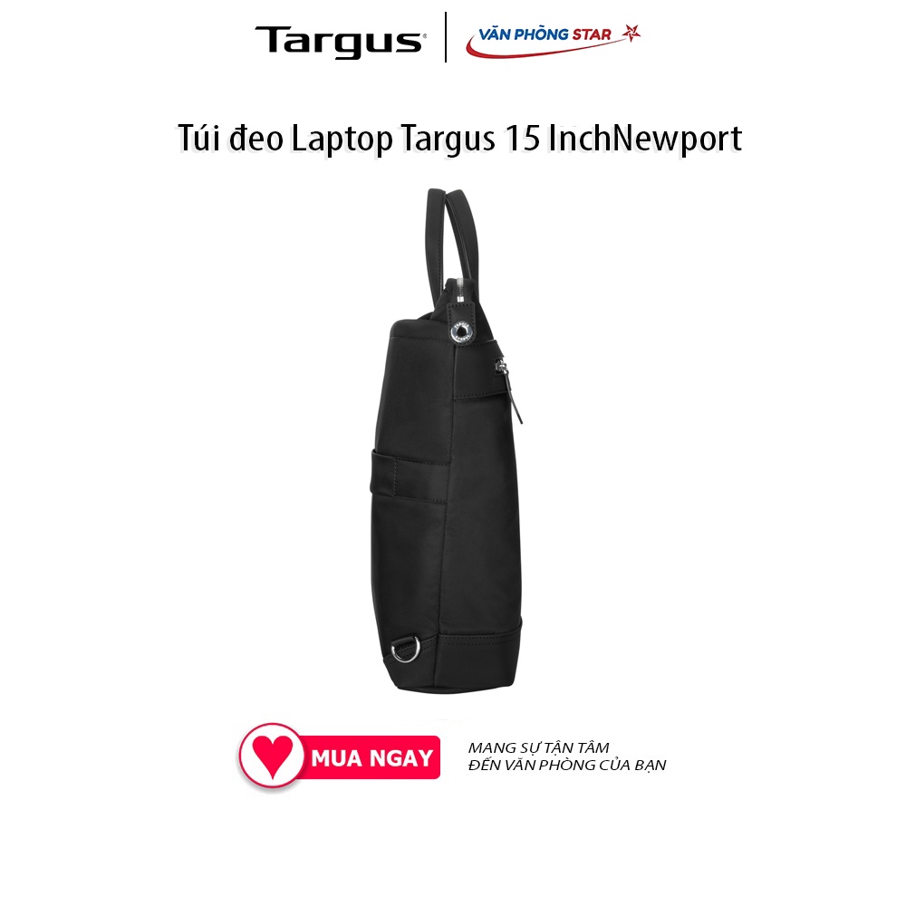 Túi đeo Laptop Targus 15 Inch Newport TBB600GL-703 ngăn đứng máy tính trống chộm Vải Nylon chống thấm nước BH 1 năm