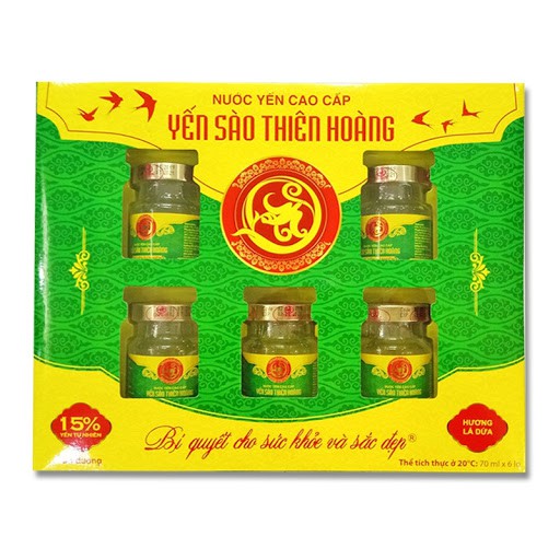 Yến sào Thiên Hoàng 15% yến tổ cao cấp (6 hũ x 70ml)