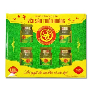 Yến sào Thiên Hoàng 15% yến tổ cao cấp (6 hũ x 70ml)