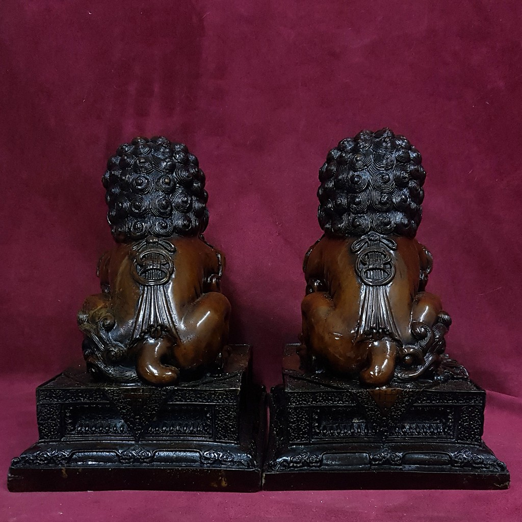 Tượng đôi nghê - Trang trí nhà cửa - Xưởng E3D - NGHE 016 NAU