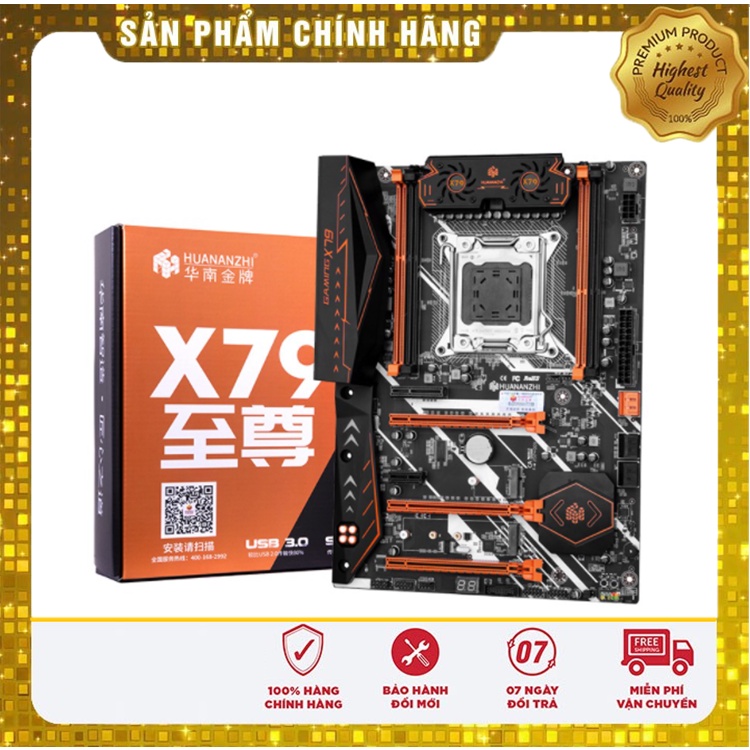 Mainboad X79 sk 2011 hỗ trợ đến CPU xeon E5 v2 - CHÍNH HÃNG BH 6 THÁNG